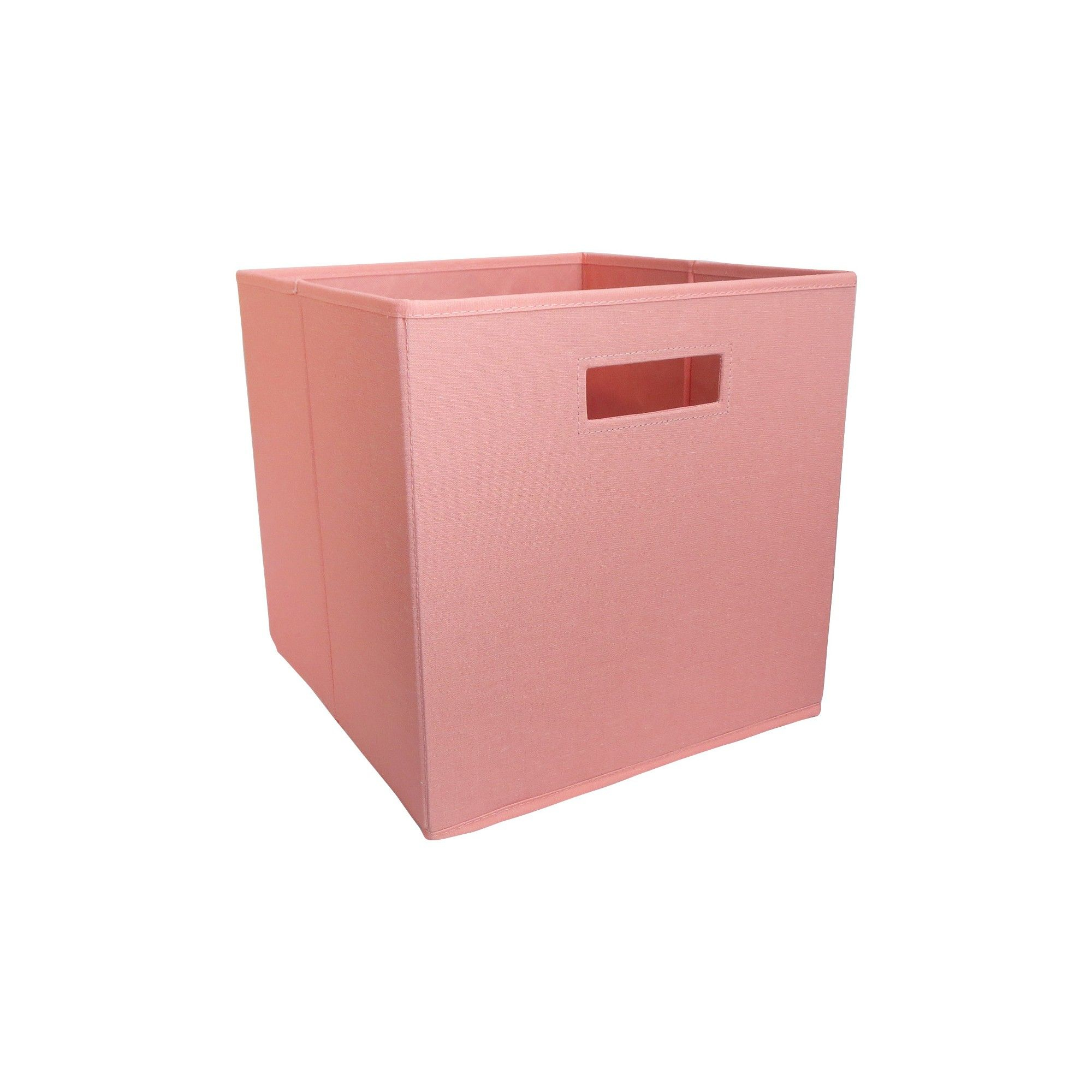 Fabric Cube Storage Bin Coral Pink Pillowfort Products intended for proportions 2000 X 2000