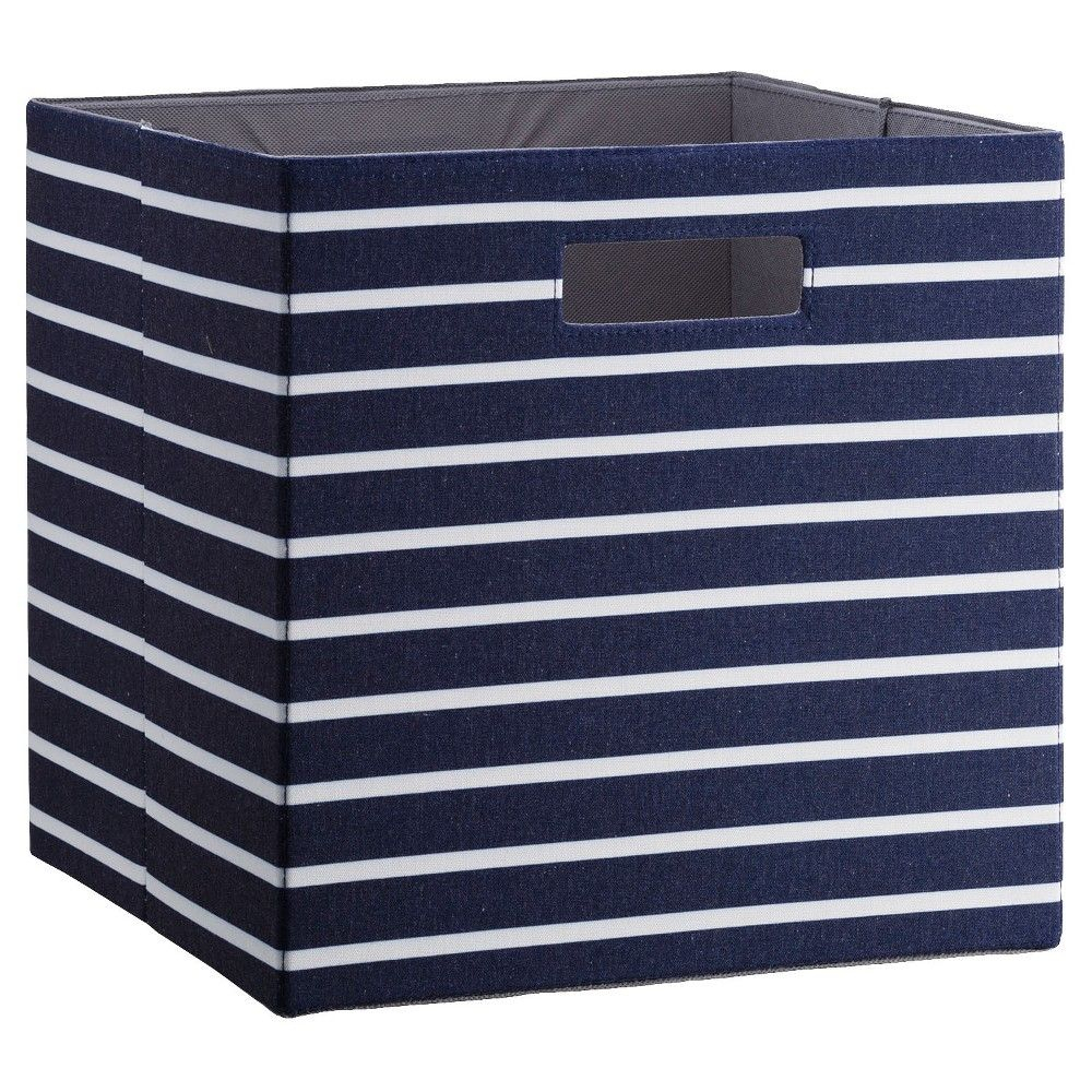 Fabric Cube Storage Bin Navywhite Stripe 13 Threshold In 2019 regarding dimensions 1000 X 1000