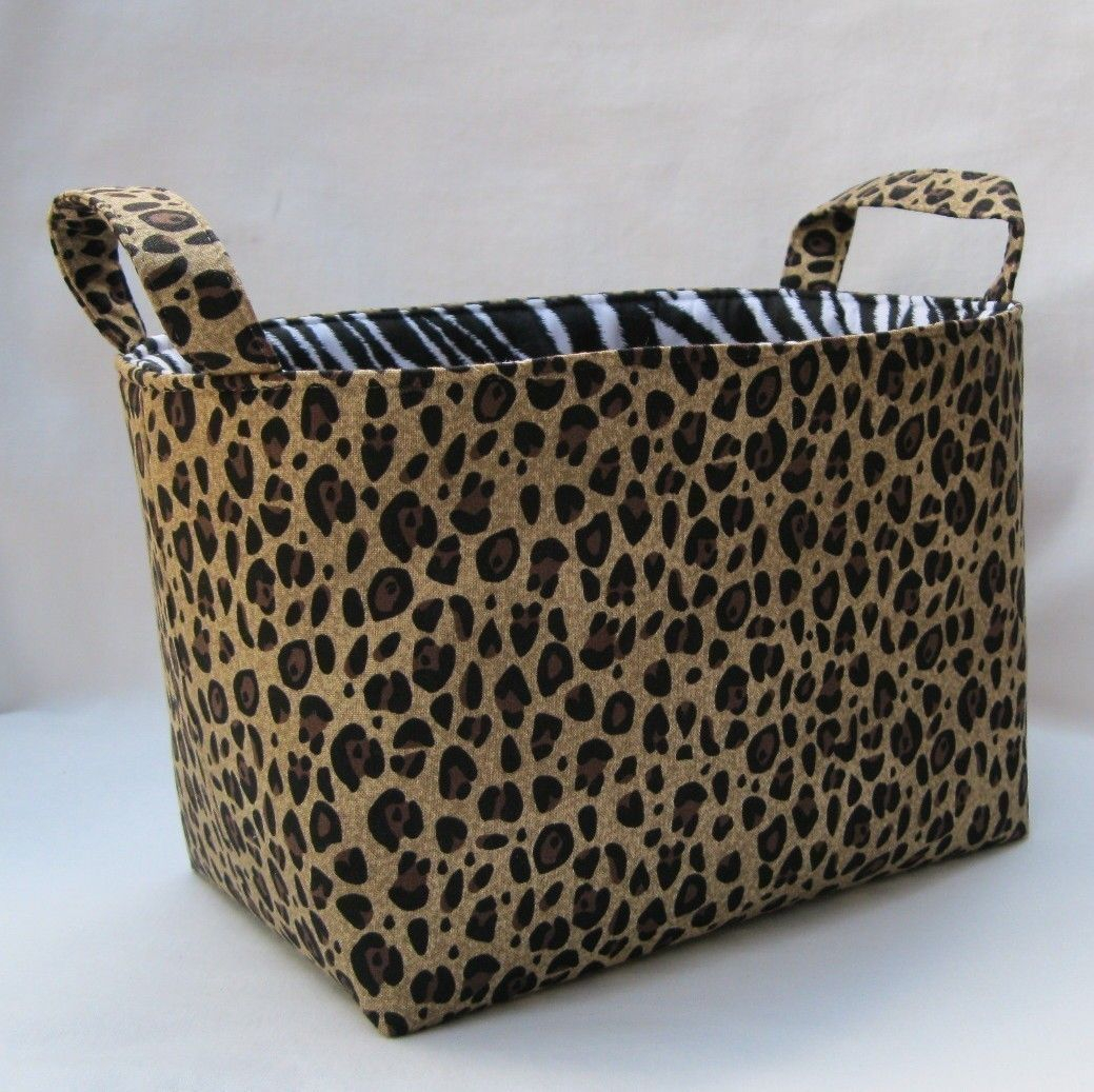 Fabric Organizer Storage Container Bin Leopard Cheetah With throughout dimensions 1039 X 1037