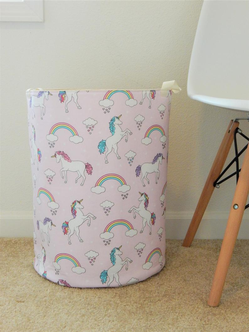 Fabric Storage Bin Unicorn Storage Bin Nursery Decor Hamper Etsy inside sizing 794 X 1058