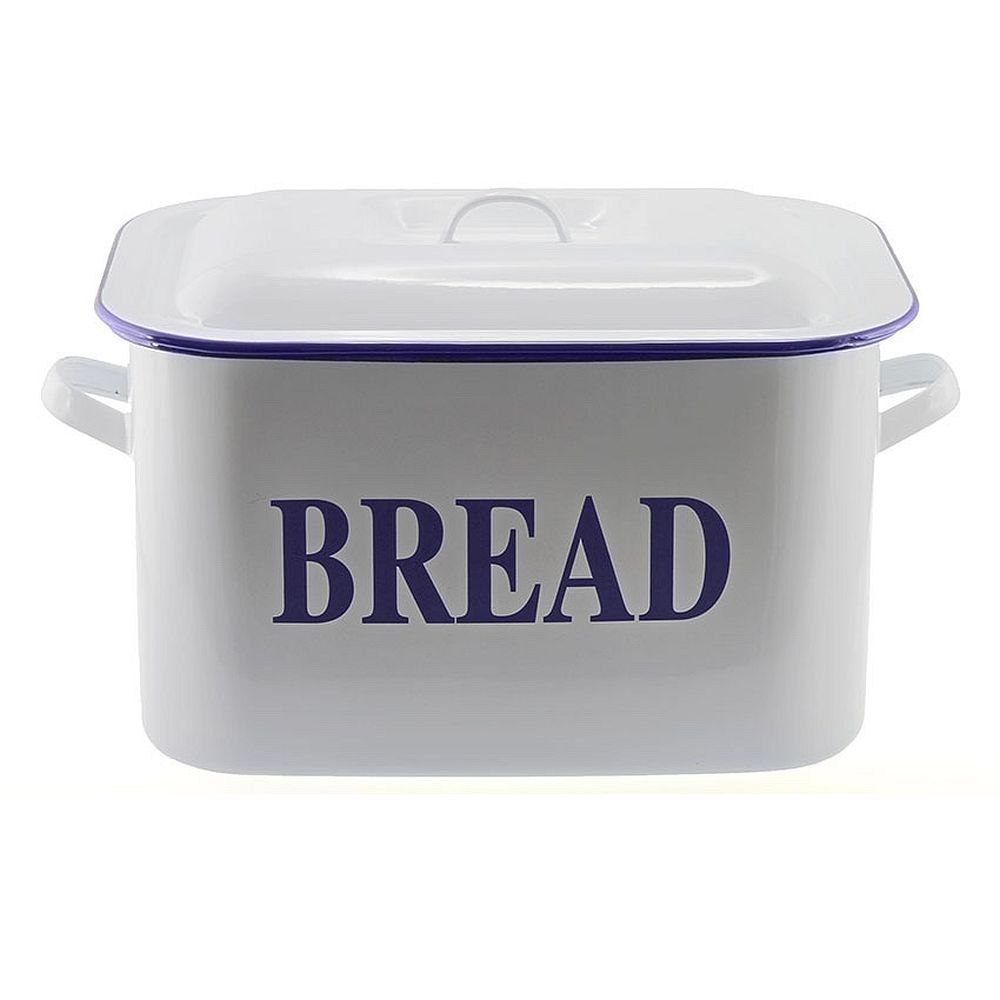 Falcon White Enamel Metal Rectangular Bread Bin Standard regarding dimensions 1000 X 1000