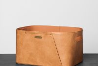 Faux Leather Storage Bin Small Brown Hearth Hand With Magnolia regarding size 2000 X 2000