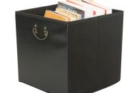 Faux Leather Storage Cube W Metal Handle 13x13x13 with regard to size 3000 X 3000