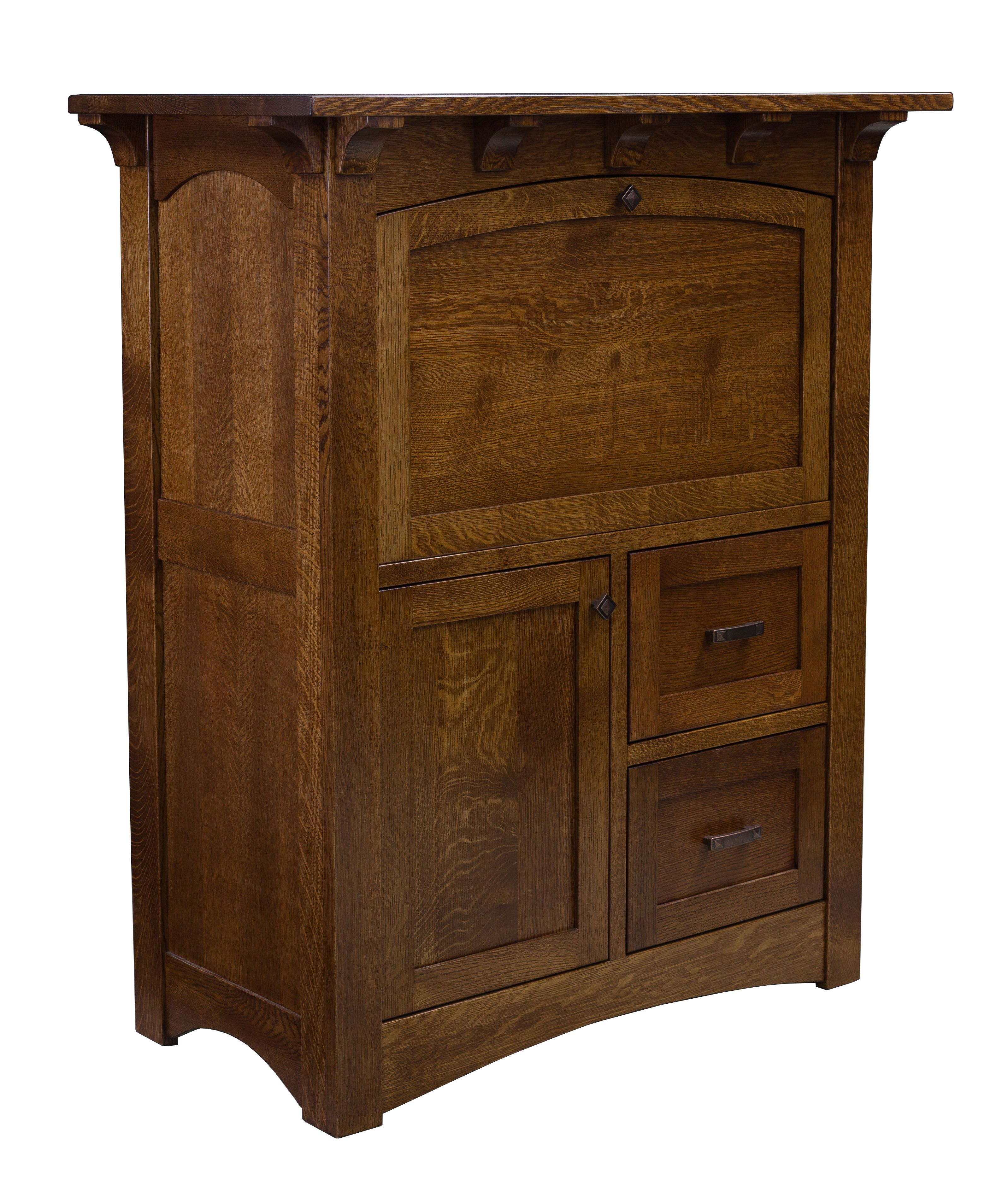 Felix Secretary Desk File Drawers Amish Furniture Shipshewana inside proportions 3195 X 3741