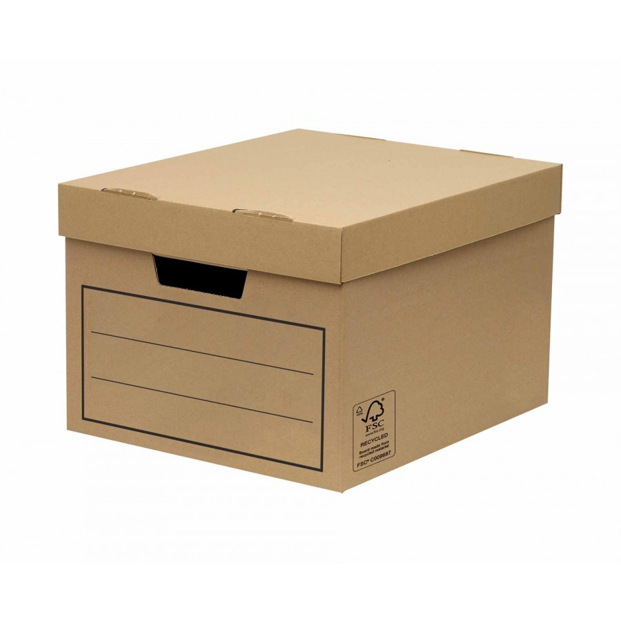 Fellowes Bankers Brown Cardboard Storage Box Pack Of 10 Cardboard for size 900 X 900