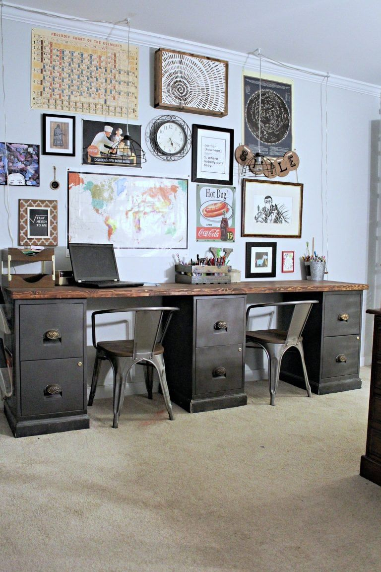 File Cabinet Desk Diy Home Office Diy Desk Repurpose Furniture pertaining to proportions 768 X 1152