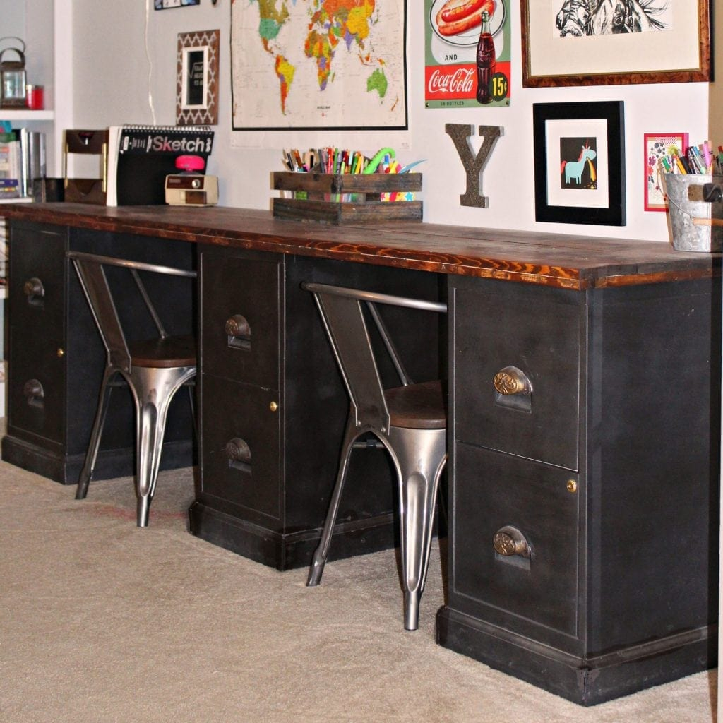 File Cabinet Desk Diy Home Office Diy Desk Repurpose Furniture pertaining to sizing 1024 X 1024