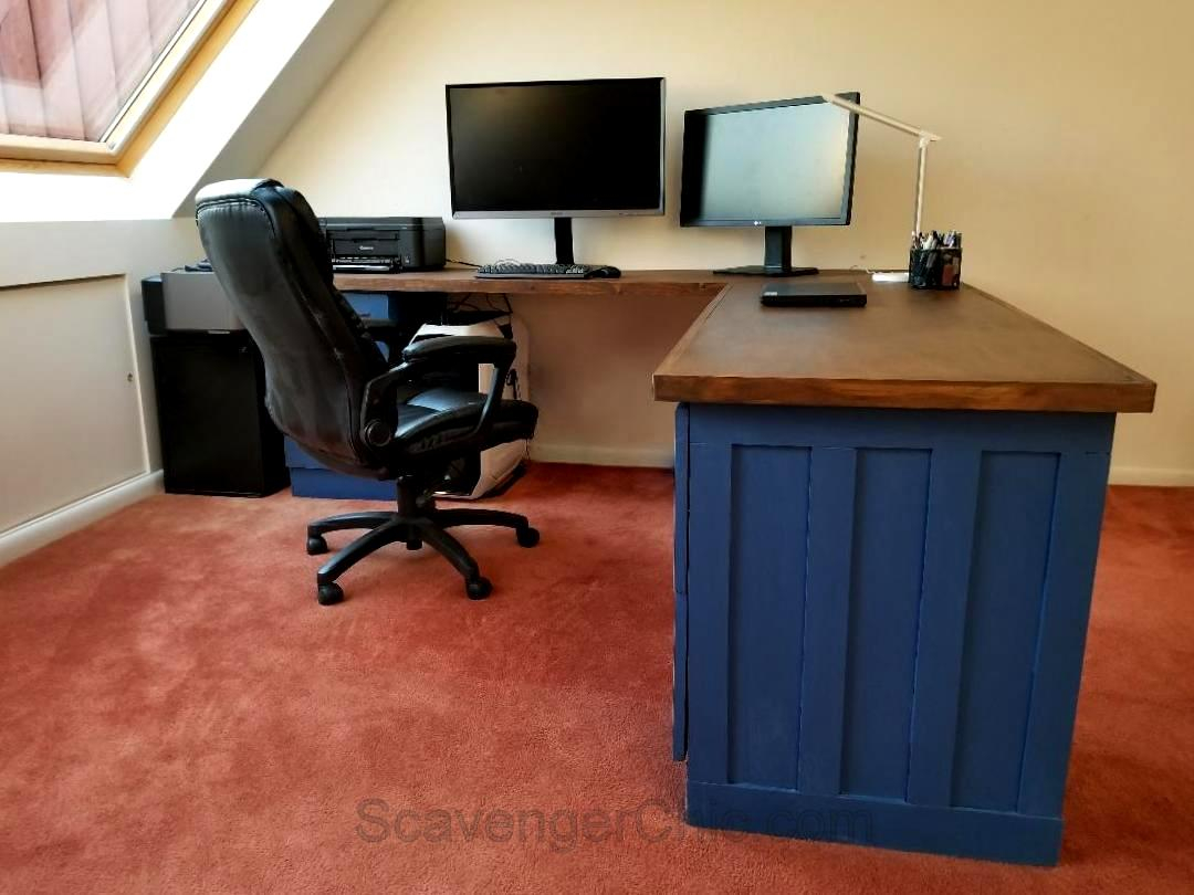 File Cabinet L Shaped Desk Scavenger Chic within proportions 1080 X 810