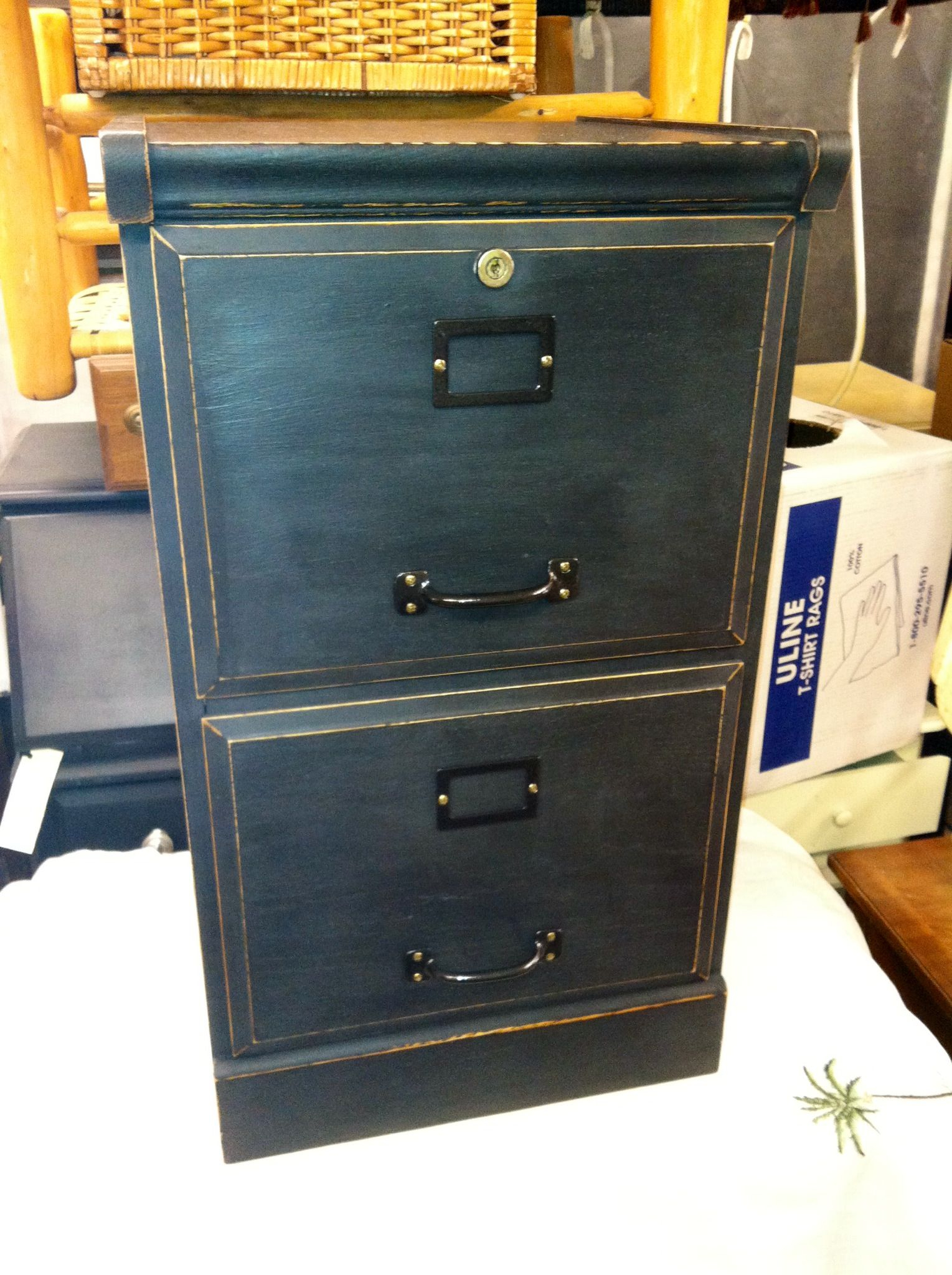 File Cabinet Painted In Beckley Coal Black Distressed Shab Chic inside proportions 1529 X 2048