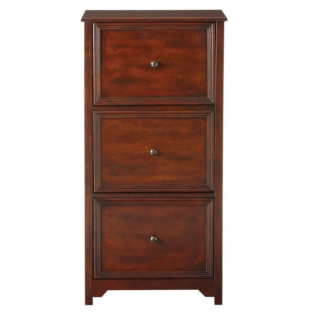 File Cabinet Storage 3 Drawer Vertical Filing Drawer Wood Chestnut pertaining to measurements 1000 X 1000