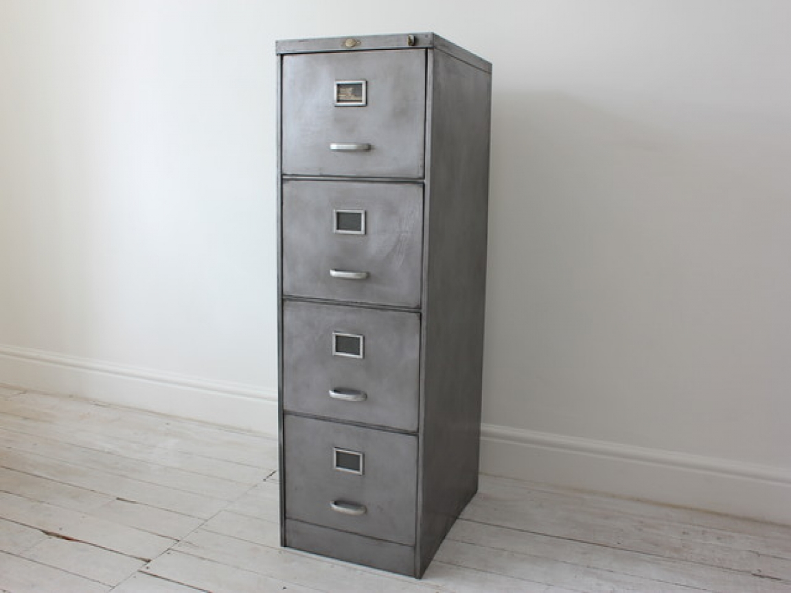 File Cabinets 4 Drawer Modern Filing Cabinet Industrial Old Metal regarding measurements 1152 X 864