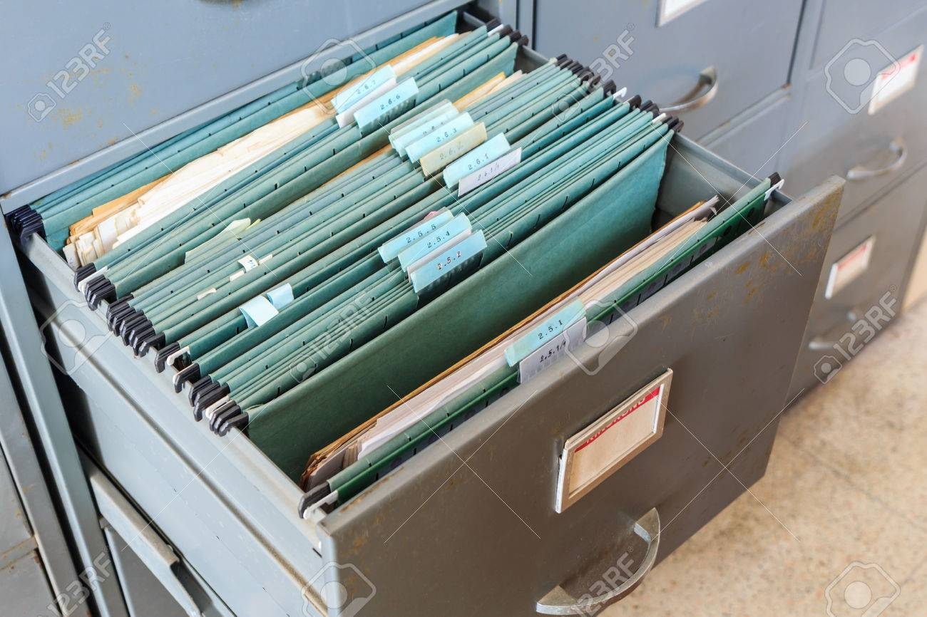 File Folders In A Filing Cabinet Stock Photo Picture And Royalty intended for proportions 1300 X 866
