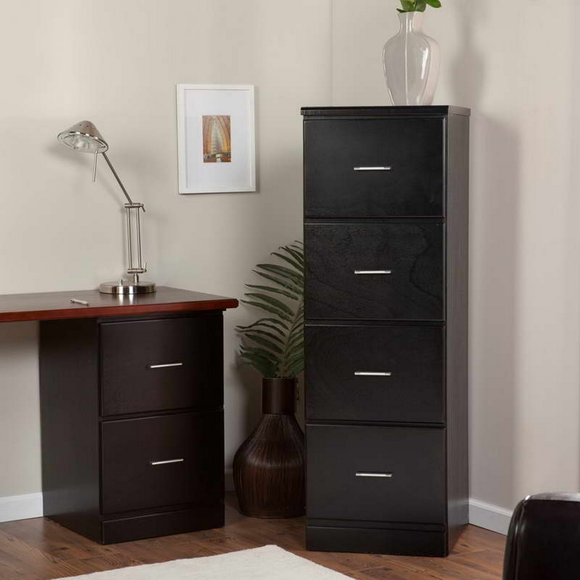 File Mahogany Drawers Dark Black Desk Lateral Solid Cabinet End within dimensions 2000 X 2000