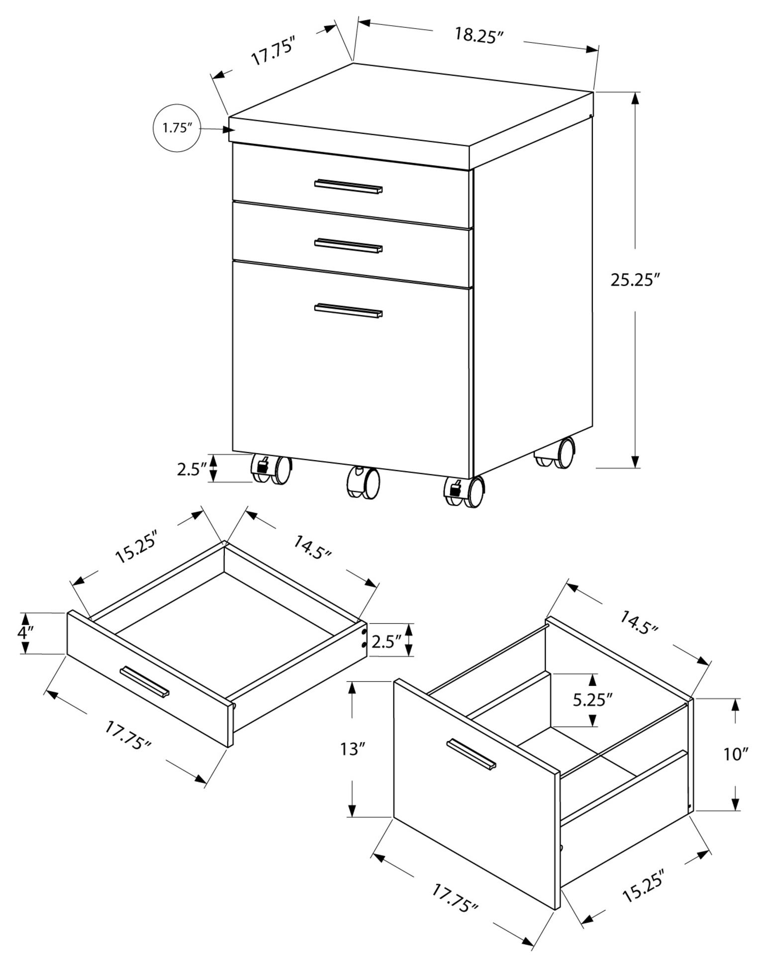 Filing Cabinet Size Filing Cabinets