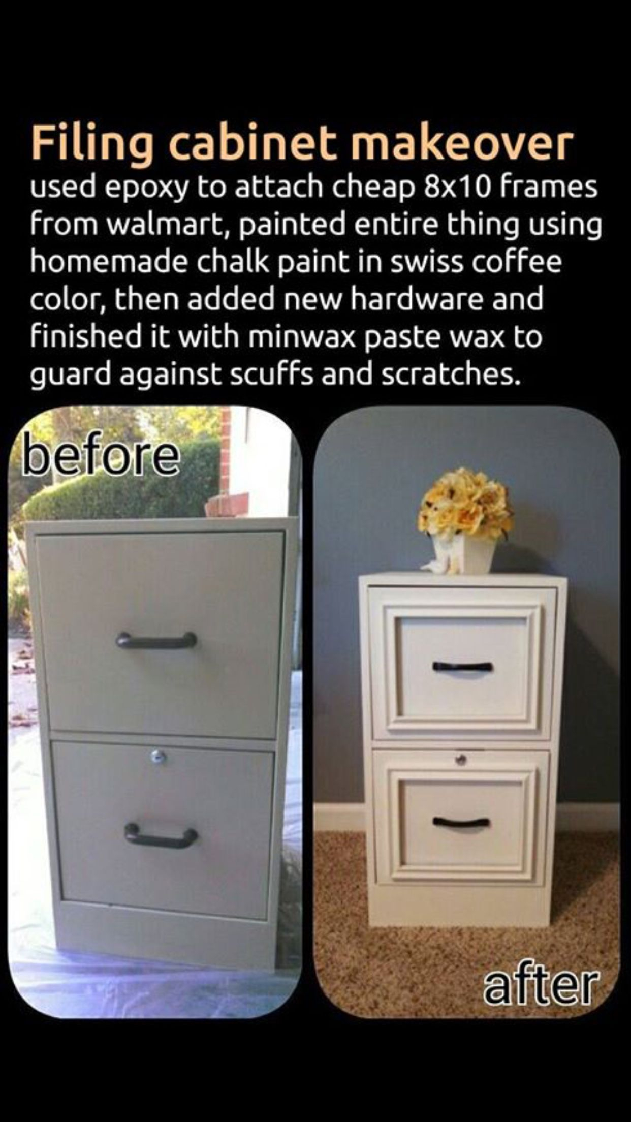 Filing Cabinet Makeover For The Home In 2019 Filing Cabinet Diy pertaining to proportions 1242 X 2208