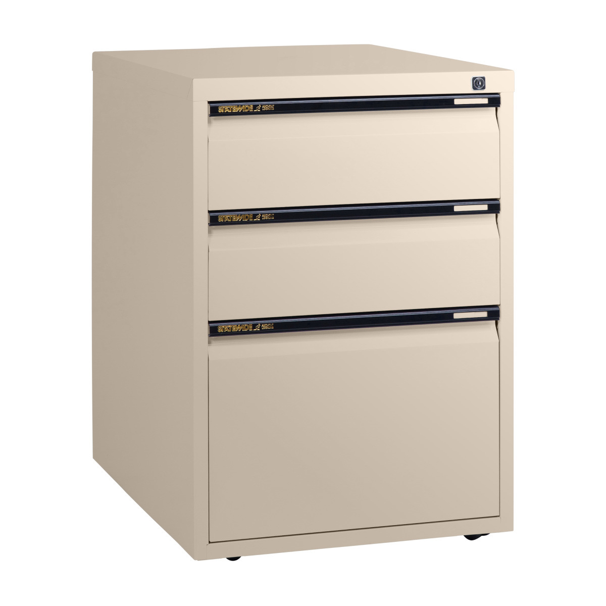 Filing Cabinet Steel Lockable 1 Drawer A4 Silver And Black Rolling within sizing 1200 X 1200