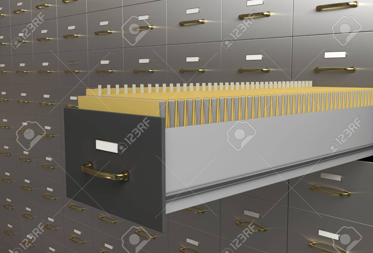 Filing Cabinet With Folders In Drawer Stock Photo Picture And within size 1300 X 883