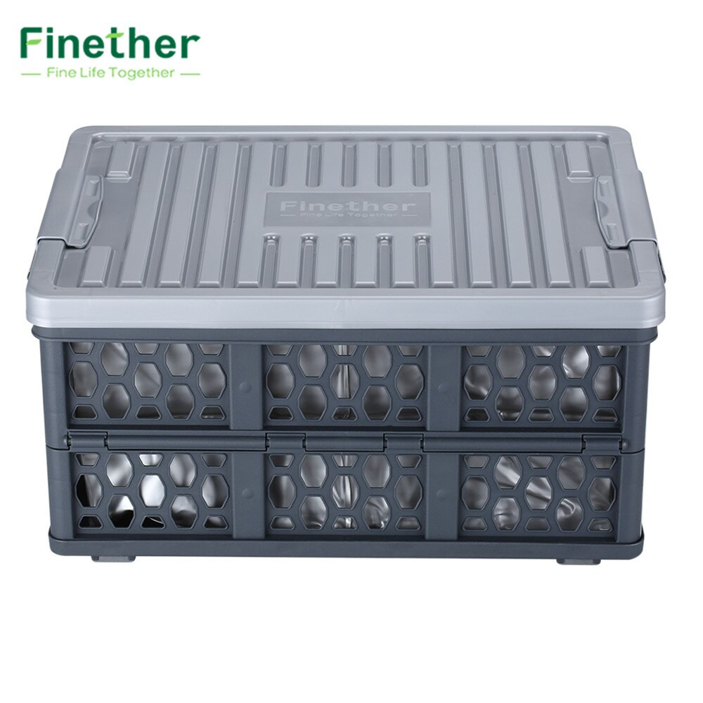 Finether Collapsible Utility Plastic Storage Container Crate Box with regard to size 1000 X 1000