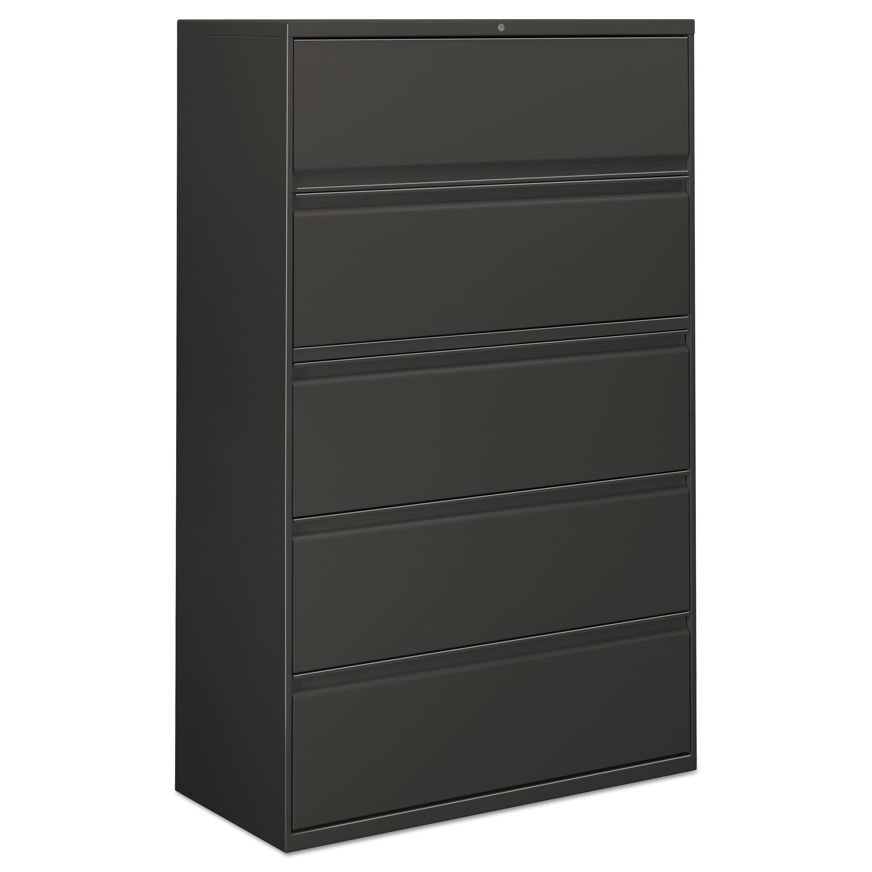 Five Drawer Lateral File Cabinet 42w X 18d X 64 14h Charcoal intended for measurements 3000 X 3000