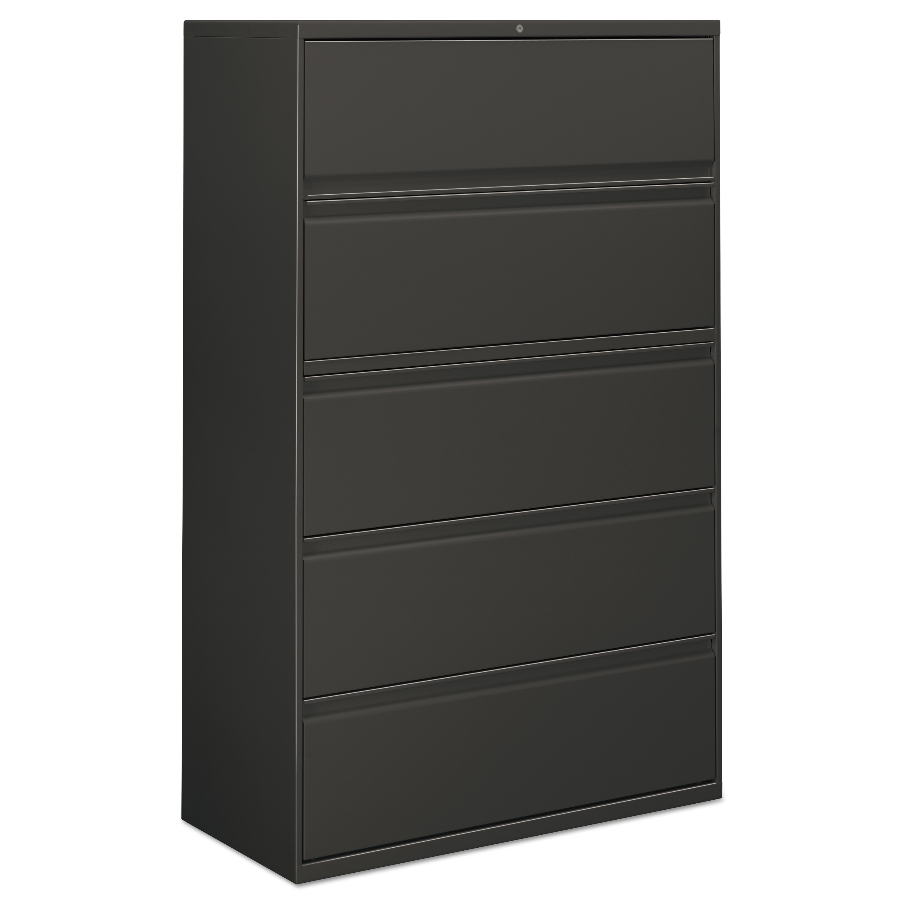 Five Drawer Lateral File Cabinet 42w X 18d X 64 14h Charcoal within measurements 3000 X 3000