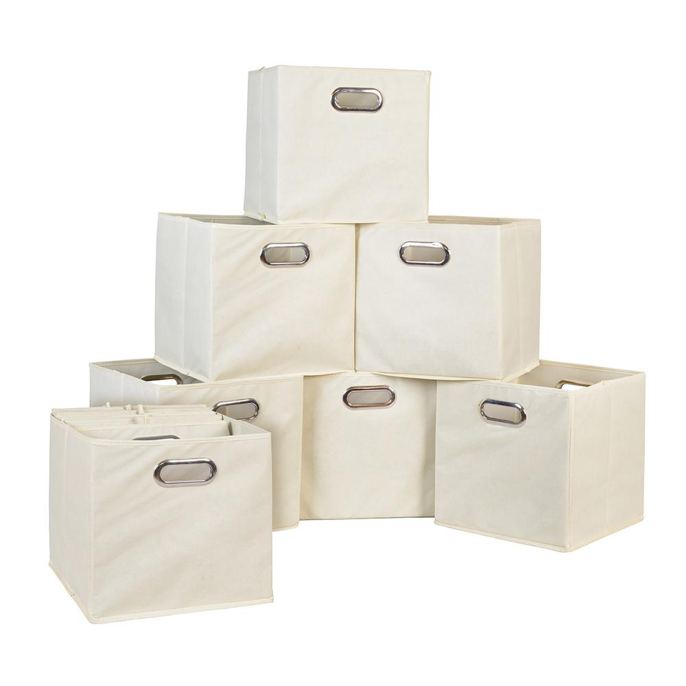 Foldable Fabric Bins Basket Cubes 12 Pack Storage Organizer Drawer regarding size 1000 X 1000