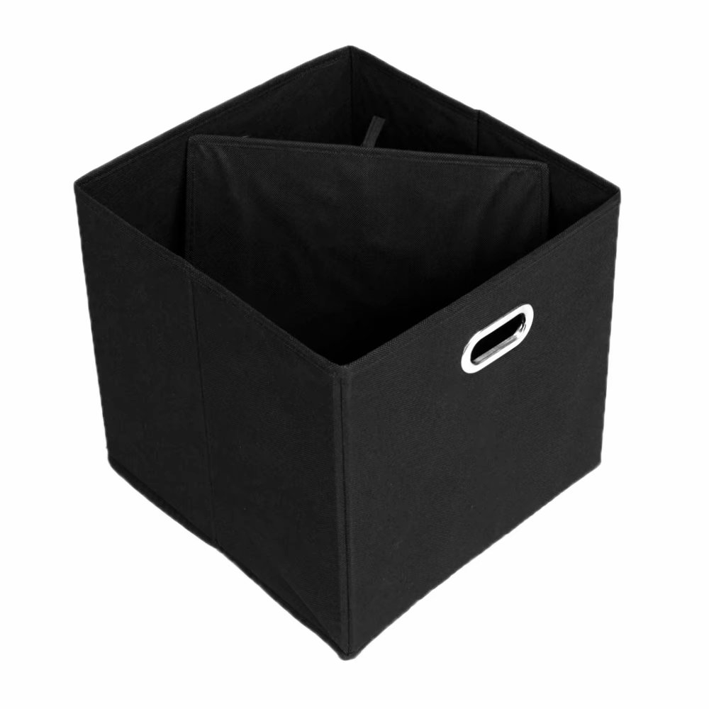 Foldable Fabric Storage Bins Set Of 6 Cub Cubes With Handles Black in dimensions 1000 X 1000