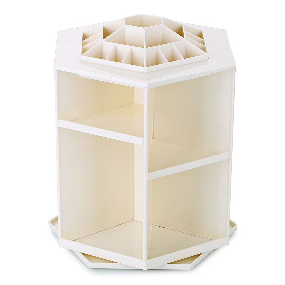Fooktu 360 Degree Rotating Storage Box White Diy Bins Case Plastic regarding size 1000 X 1000