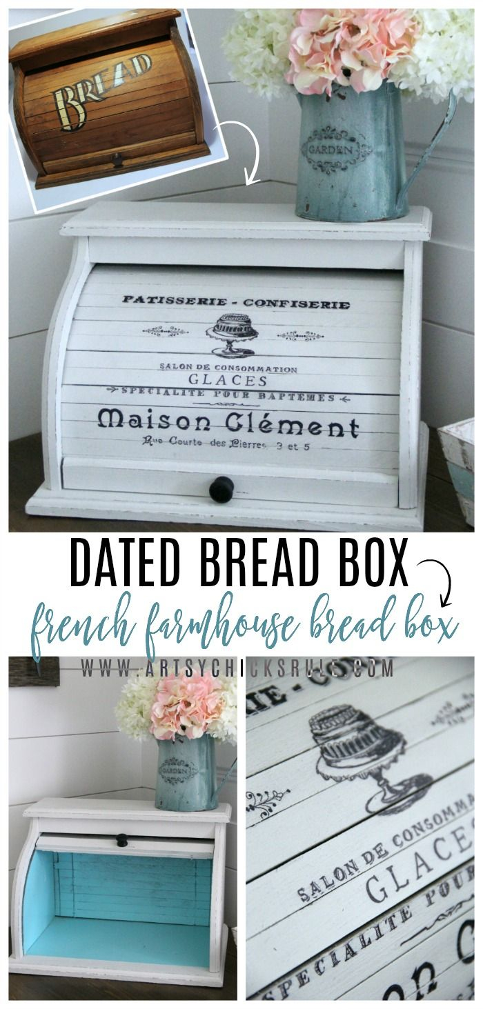 French Farmhouse Bread Box No Bread In This Box Artsy Chicks with regard to sizing 700 X 1463