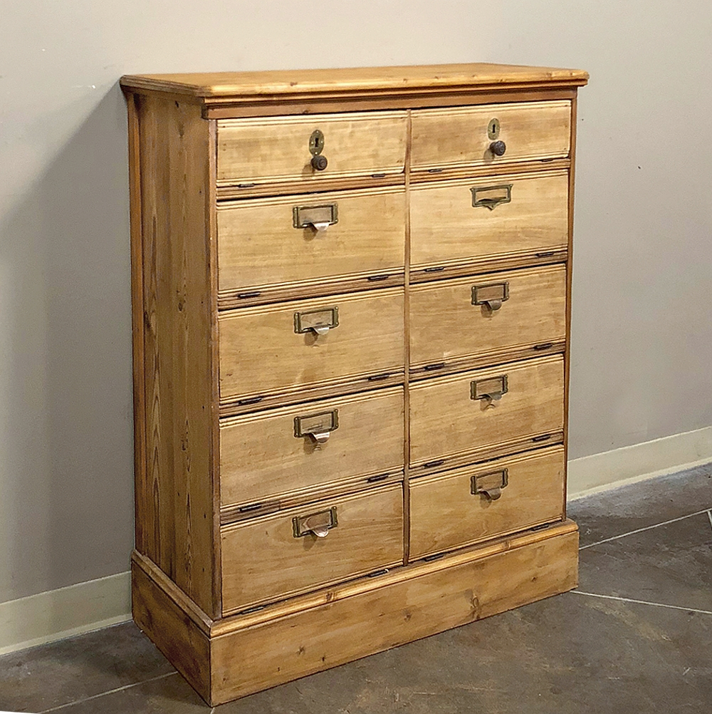 French Solid Stripped Pine File Cabinet intended for dimensions 1000 X 1002