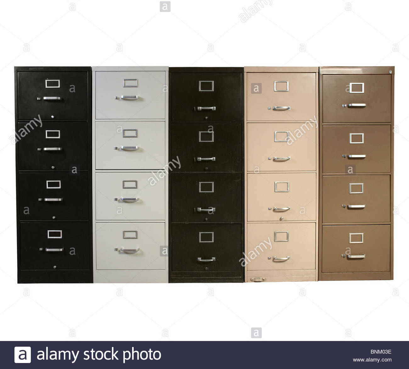 Funky Collection Of Vintage Metal File Cabinets Stock Photo in size 1300 X 1173