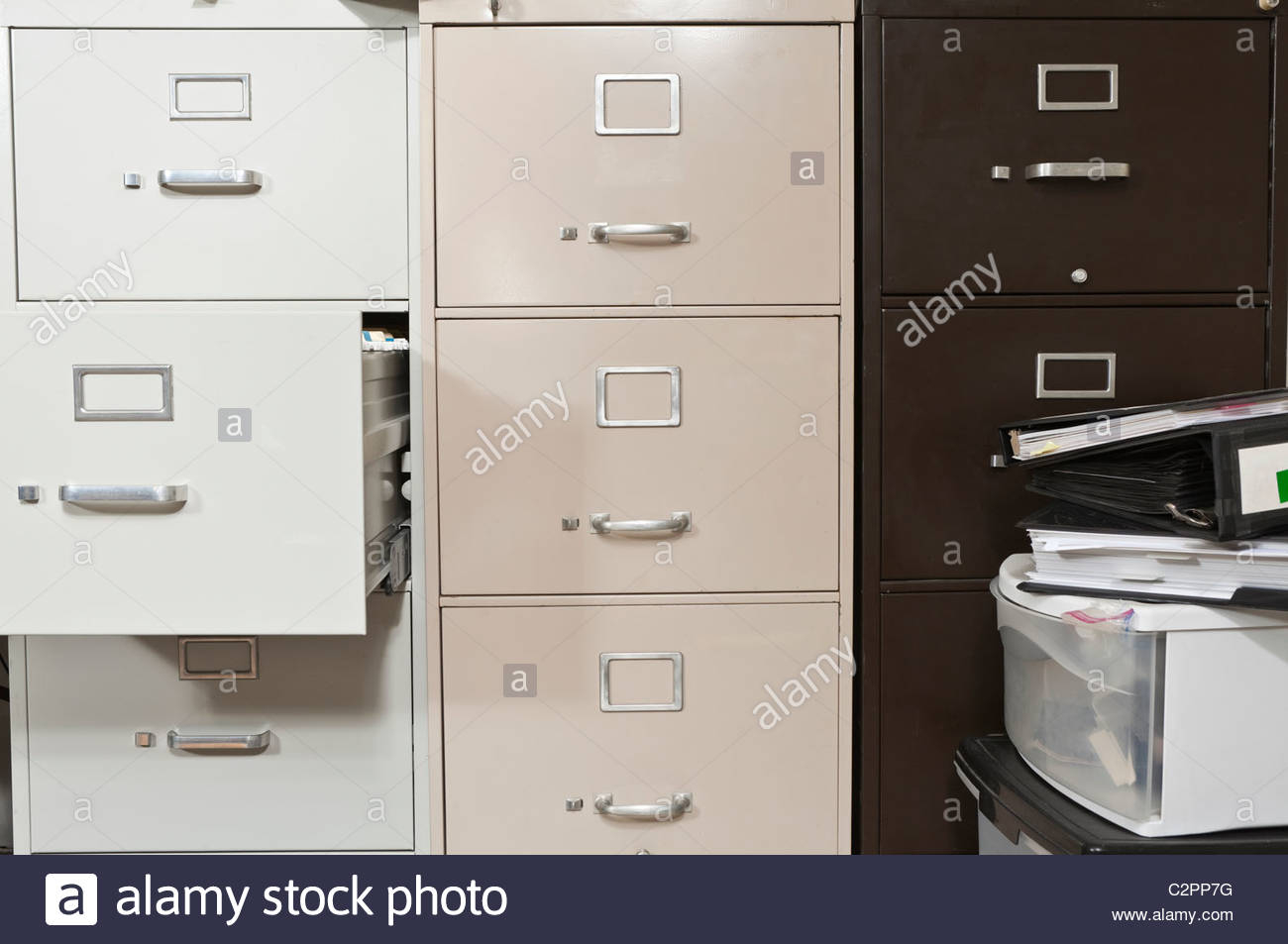 Funky File Cabinets With Binders Boxes Stock Photo 36150452 Alamy inside proportions 1300 X 953