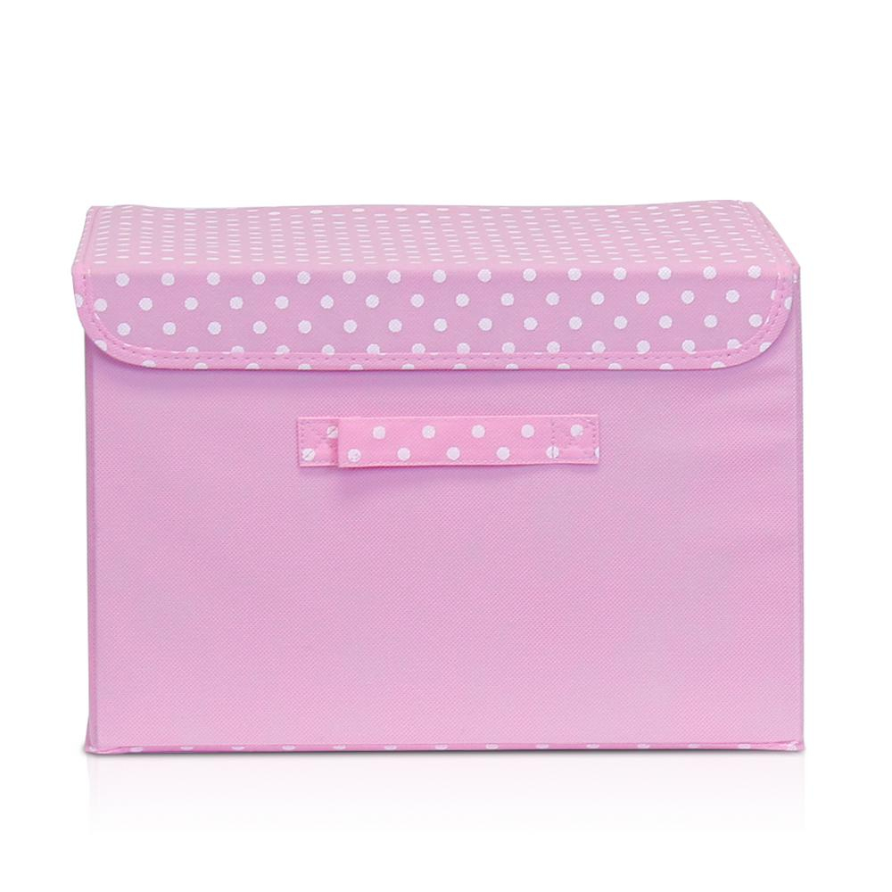 Furinno 15 In X 106 In Non Woven Fabric Pink Storage Bin With Lid throughout sizing 1000 X 1000