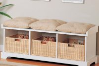 Furniture White Wooden Indoor Bench With Storage Entryway Storage inside size 1230 X 1155