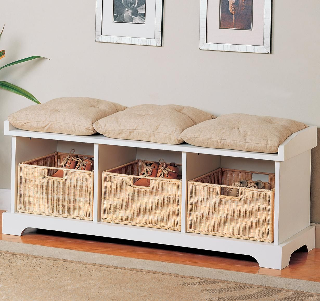 Furniture White Wooden Indoor Bench With Storage Entryway Storage within dimensions 1230 X 1155