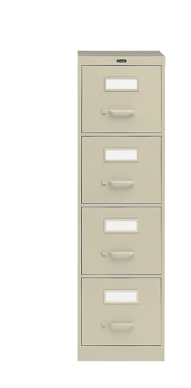 Global Industries 2500 Series Letter 4 Drawer Vertical File Cabinet for size 646 X 1310