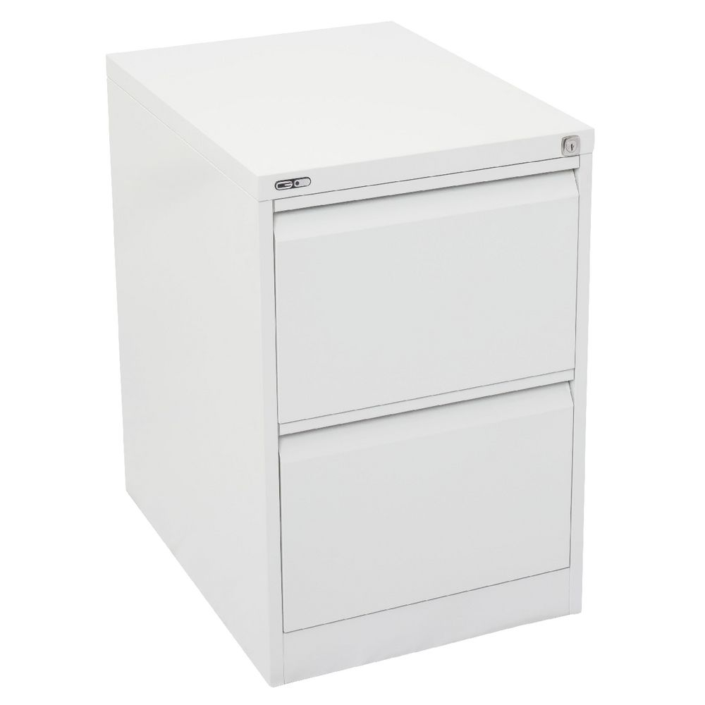 Go 2 Drawer Filing Cabinet White Officeworks for measurements 1000 X 1000