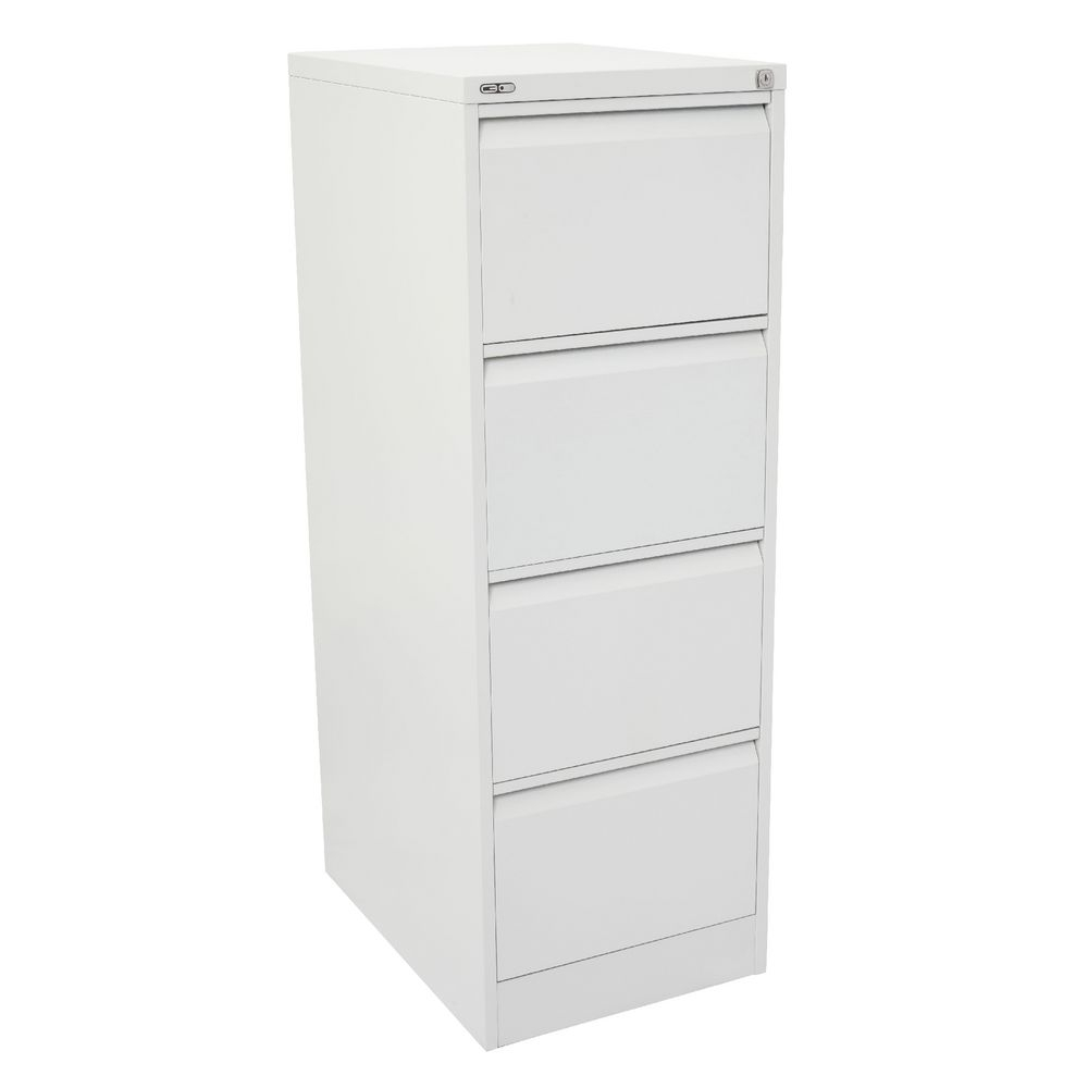 Go 4 Drawer Filing Cabinet White Officeworks in sizing 1000 X 1000