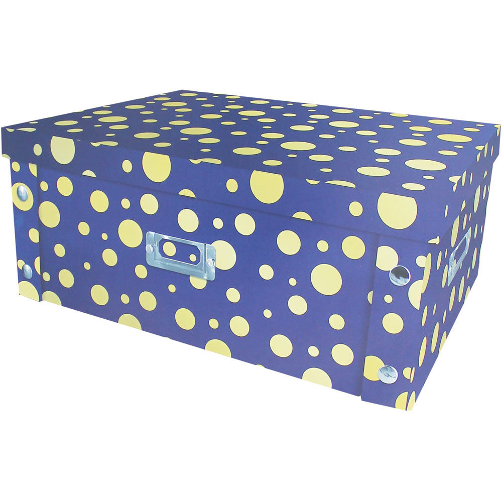 Gold Polka Dot Collapsible Storage Box Storage Boxes At The Works with regard to measurements 1000 X 1000