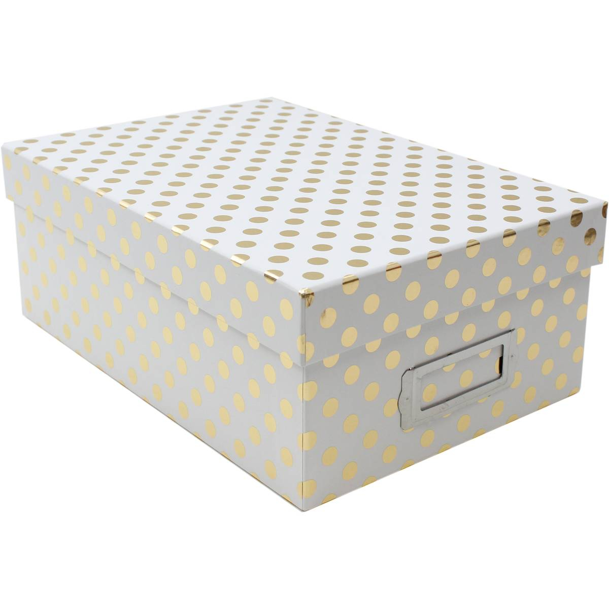 Gold Polka Dot Photo Box 288cm X 197cm X 115cm Hobcraft pertaining to dimensions 1200 X 1200