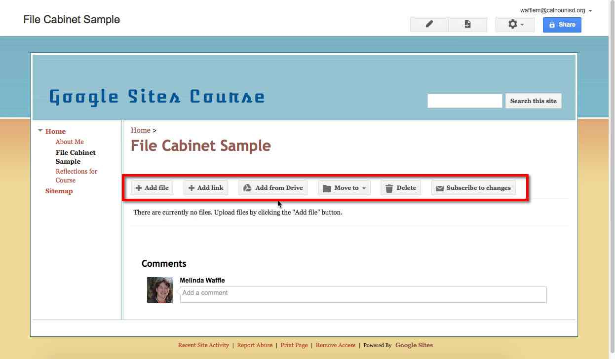 Google Sites Add A File Cabinet Page pertaining to size 1246 X 728
