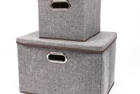 Gray Fashion Elegant Cloth Art Fabric Storage With Boxes 2 Piece with sizing 1000 X 1000