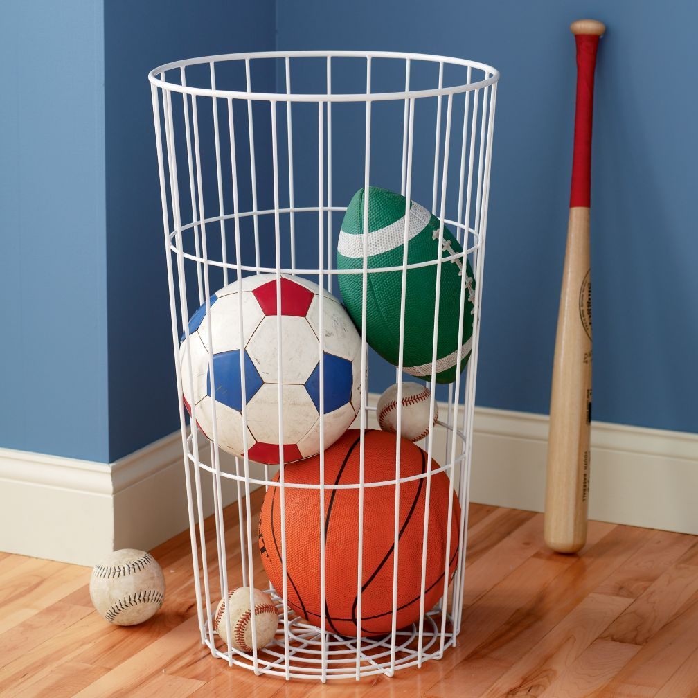 Grey Wire Ball Bin Reviews Crate And Barrel In 2019 Decorating pertaining to size 1008 X 1008