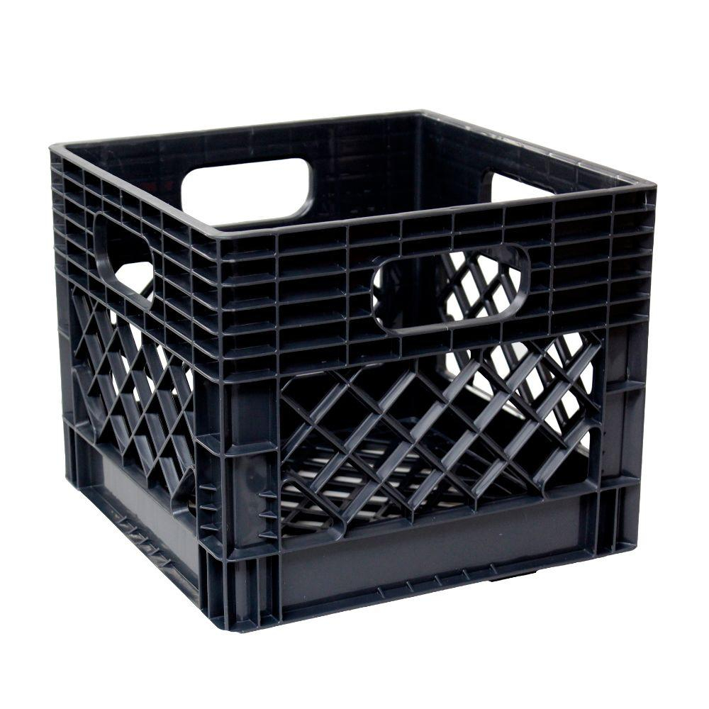 Gsc Technologies 11 In X 13 In X 13 In Black Milk Crate Mc131311 intended for dimensions 1000 X 1000