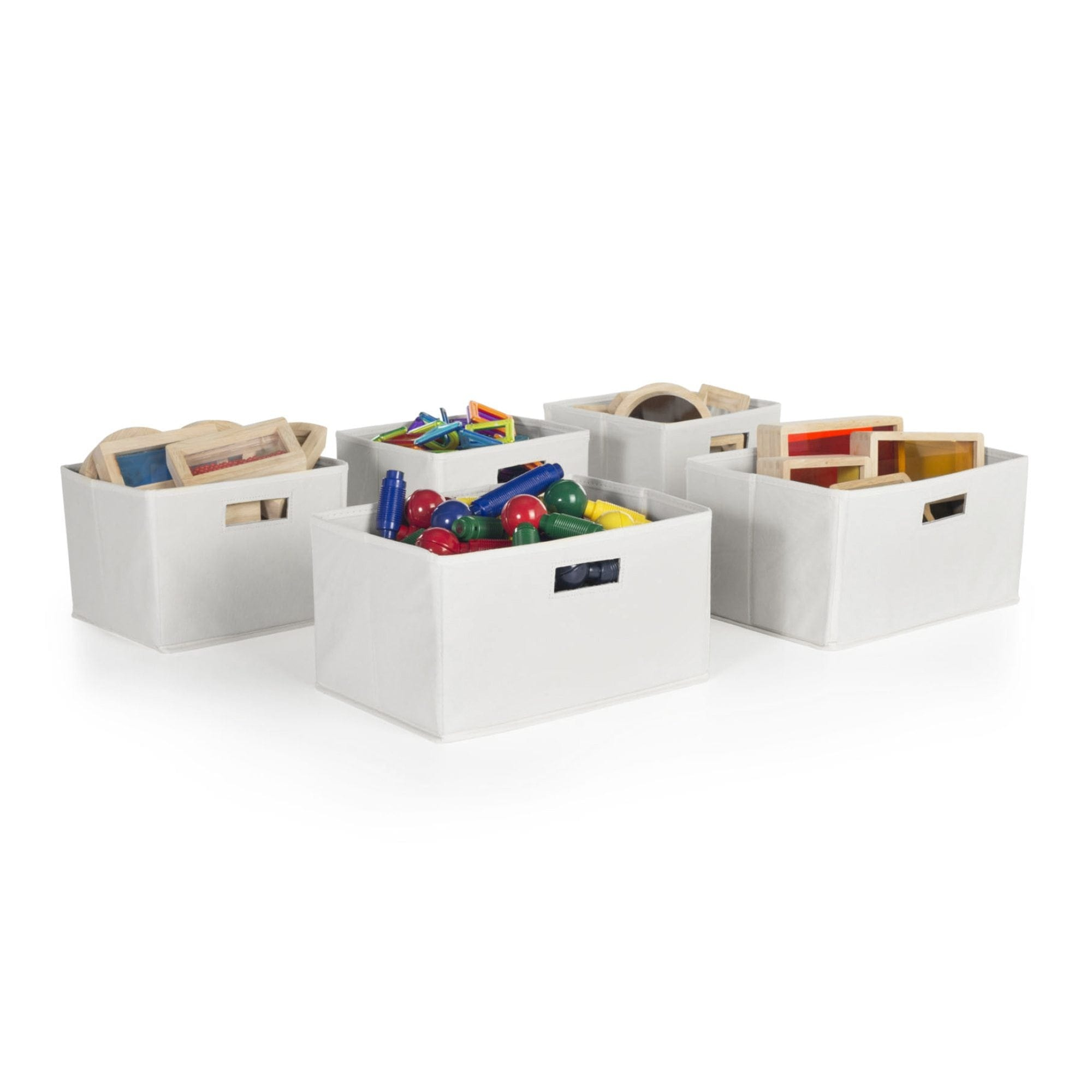 Guidecraft White Storage Bins Set Of 5 Guidecraft within proportions 2000 X 2000