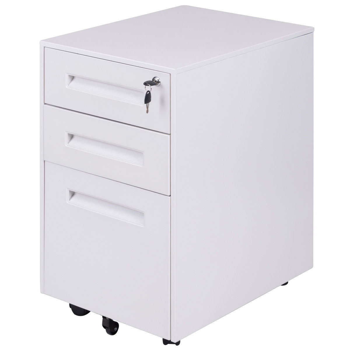 Gymax Rolling A4 File Cabinet Sliding Drawer Metal Office Organizer regarding proportions 1200 X 1200