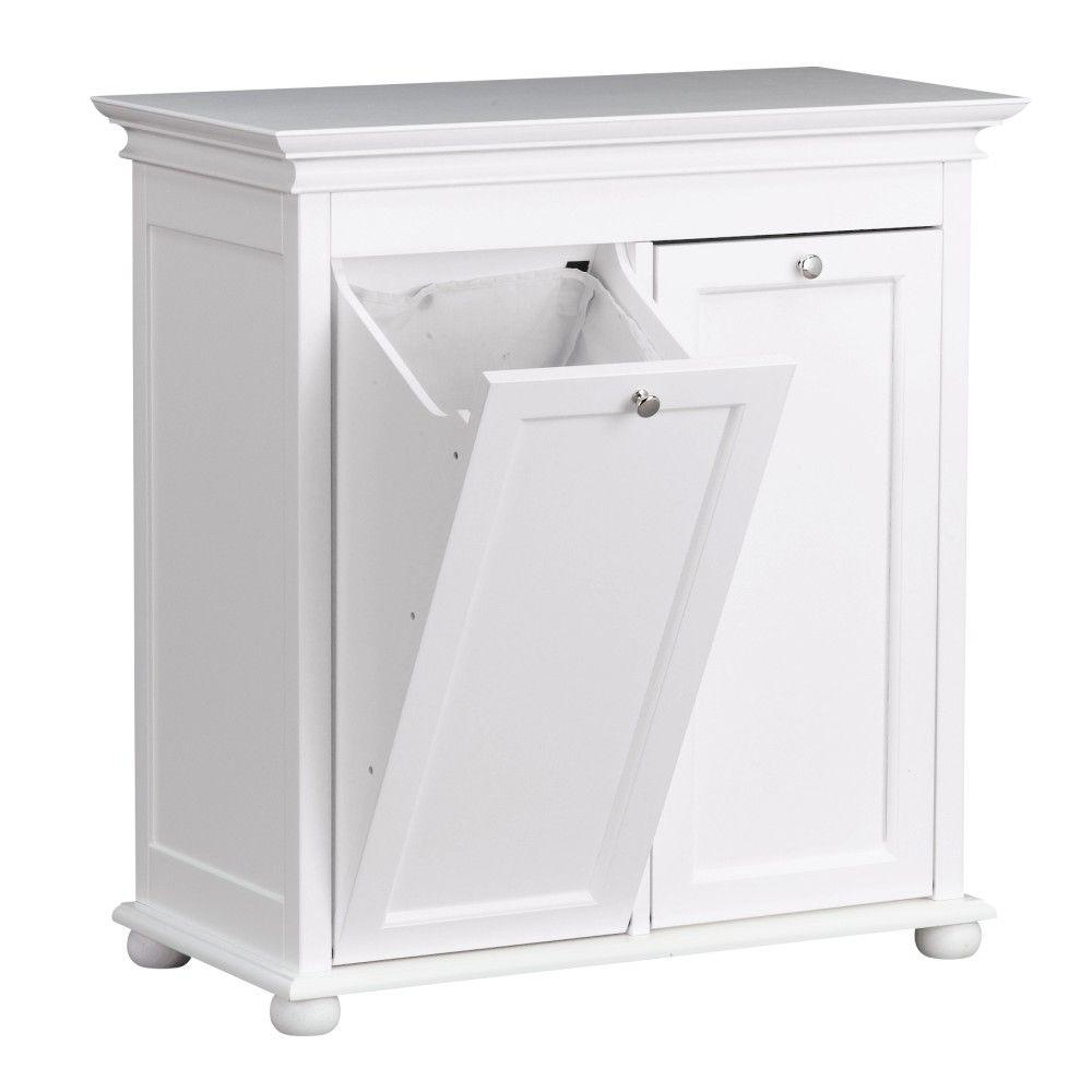 Hampton Harbor 26 In Double Tilt Out Hamper In White 2601310410 intended for sizing 1000 X 1000