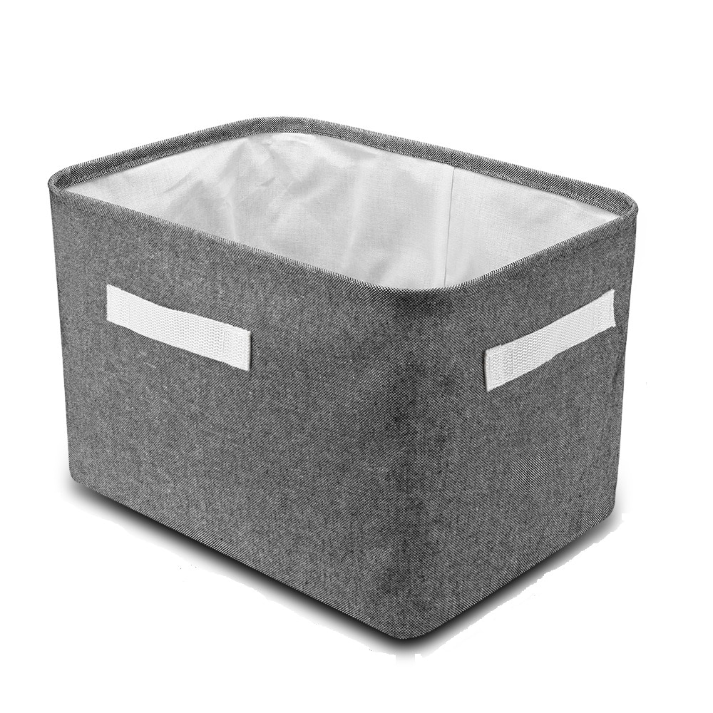 Hangerlink Collapsible Storage Bin Basket Foldable Canvas Fabric intended for dimensions 1000 X 1000
