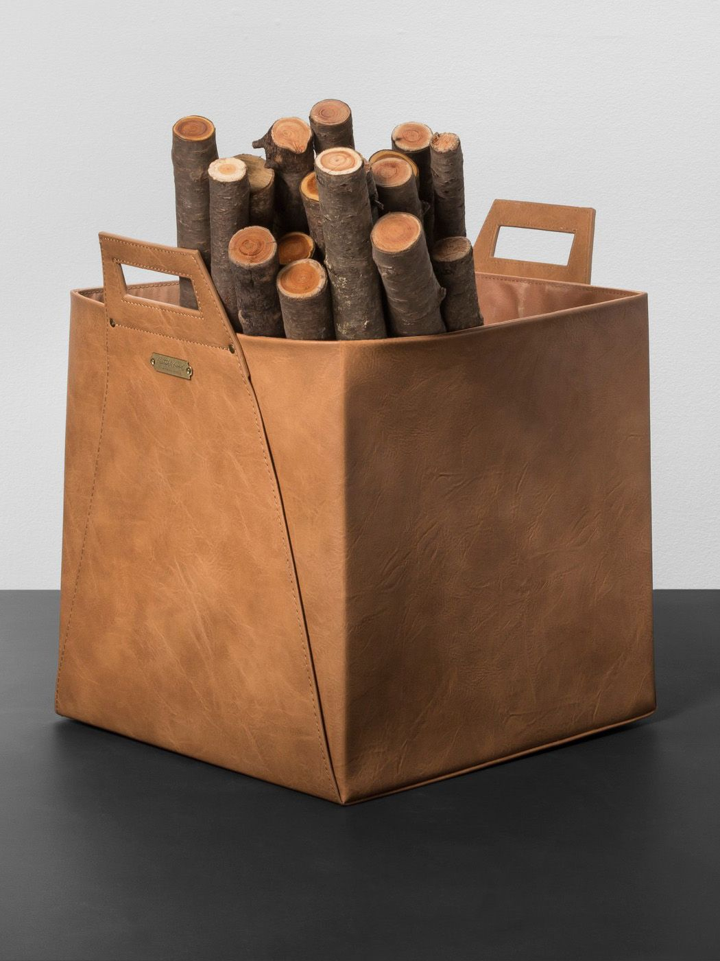 Hearth Hand With Magnolia Faux Leather Storage Bin Ad Baskets intended for measurements 1050 X 1400