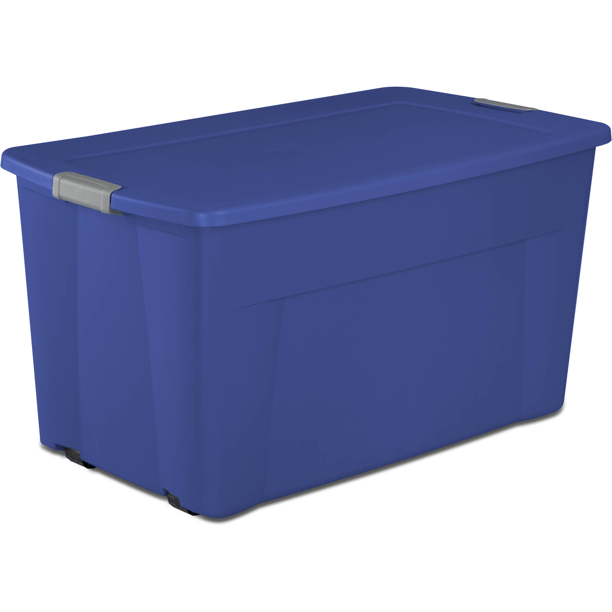 Hefty 100 Quart Latch Box Large Capacity White Lid And 4 Blue inside measurements 2000 X 2000
