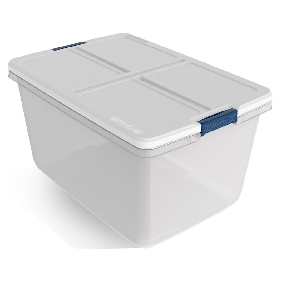 Hefty 66 Quart Clear Tote With Latching Lid To Keep Bedding Such As within measurements 900 X 900
